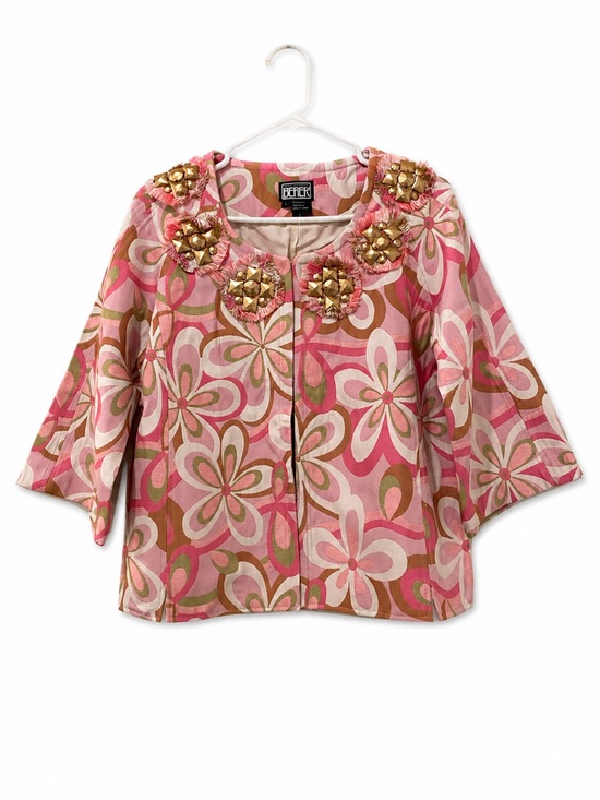 berek Jackets & Blazers - Berek Embellished Floral Jacket NWT Large Multicolored